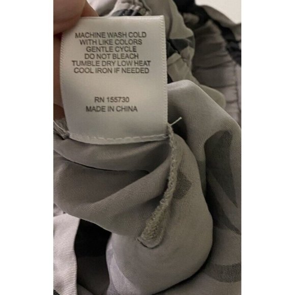 Jane & Delancey 100% Lyocell Tropical Leaf Print Beachy High Waist Shorts M Gray - Picture 6 of 9